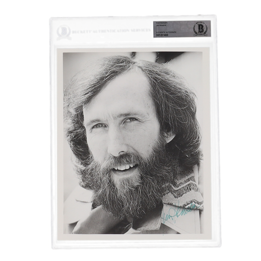 Jim Henson signed autographed photo silver marker COA hologram
