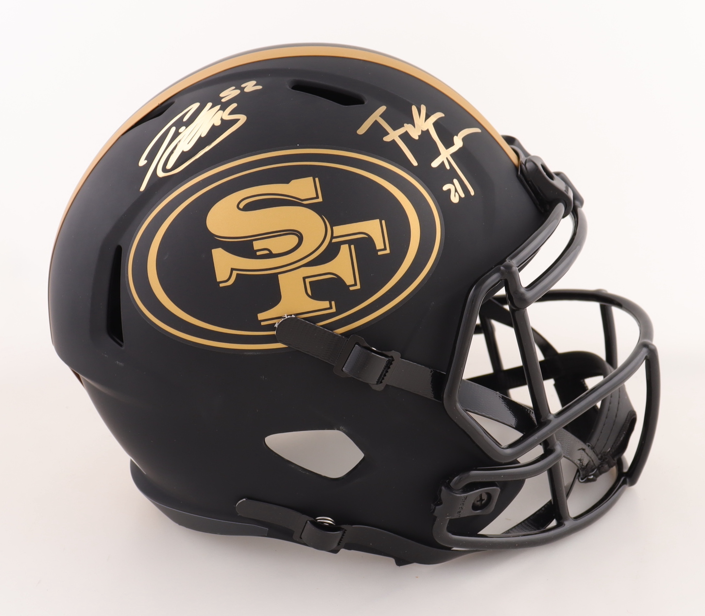 Frank Gore & Patrick Willis Signed 49ers Full-Size Eclipse Alternate Speed Helmet (Beckett) at PristineAuction.com Frank Gore & Patrick Willis Signed 49ers Full-Size Eclipse Alternate Speed Helmet (Beckett) at PristineAuction.com