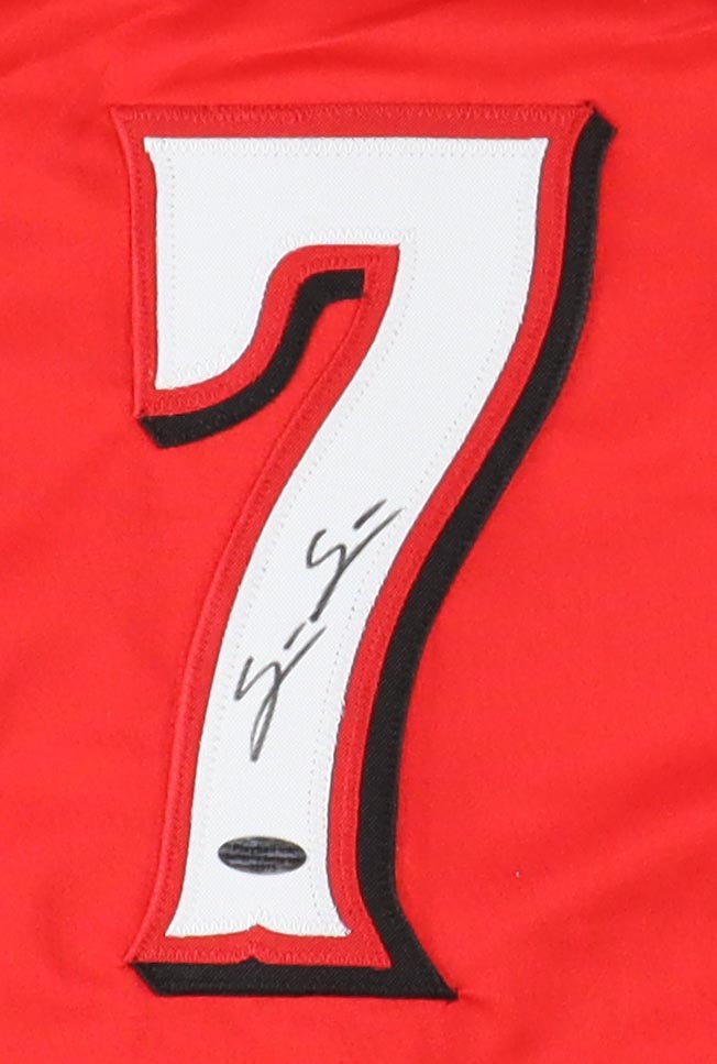 Spencer Steer Signed Jersey (Playball Ink) at PristineAuction.com Spencer Steer Signed Jersey (Playball Ink) at PristineAuction.com