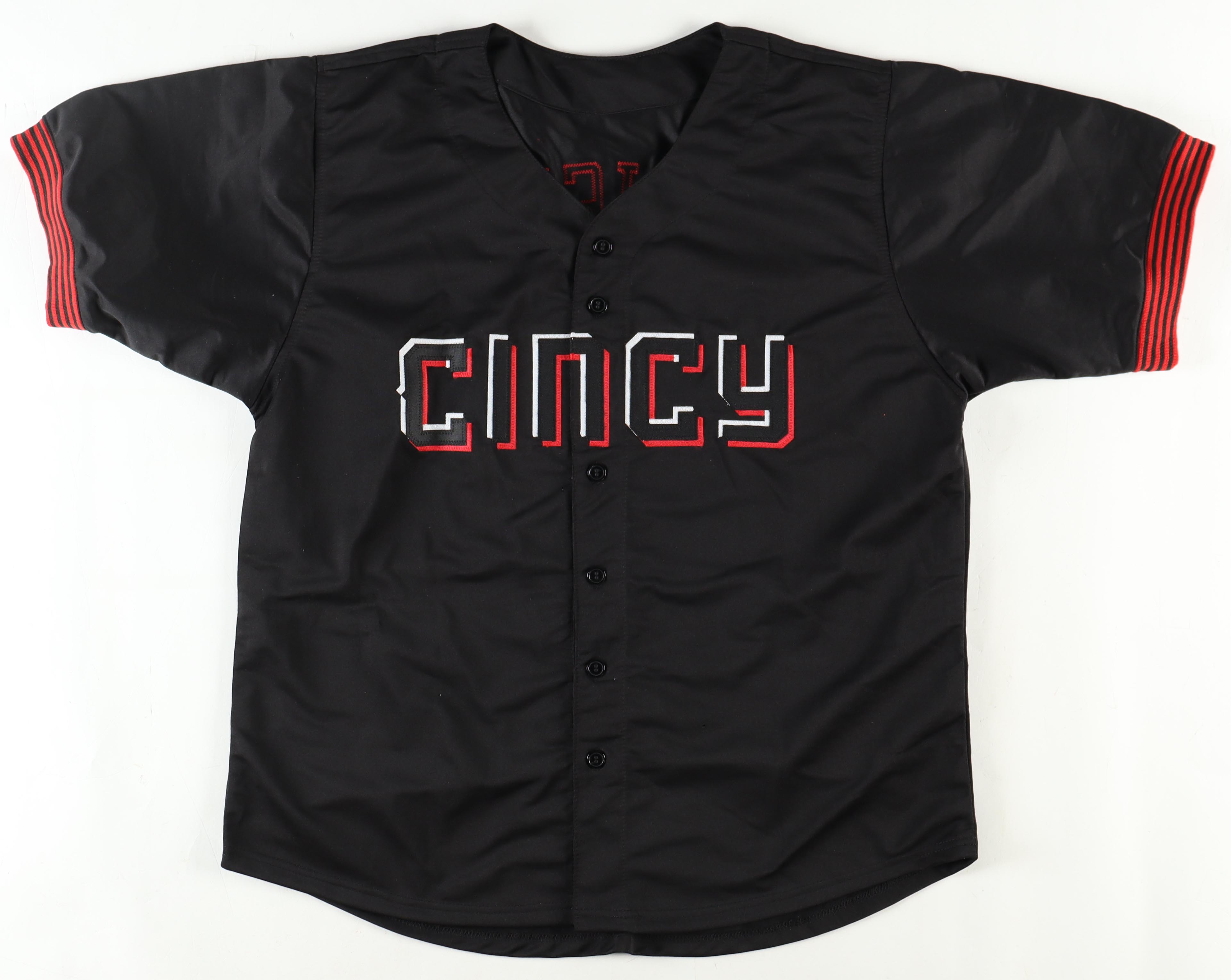 TJ Friedl Signed Jersey (Playball Ink) at PristineAuction.com TJ Friedl Signed Jersey (Playball Ink) at PristineAuction.com