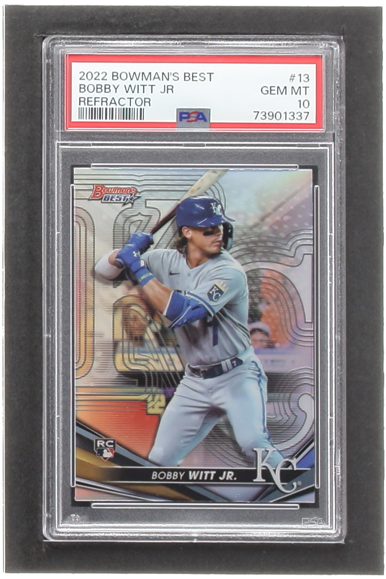 Bobby Witt Jr. 2022 Bowman's Best Refractors #13 RC (PSA 10) at PristineAuction.com Bobby Witt Jr. 2022 Bowman's Best Refractors #13 RC (PSA 10) at PristineAuction.com