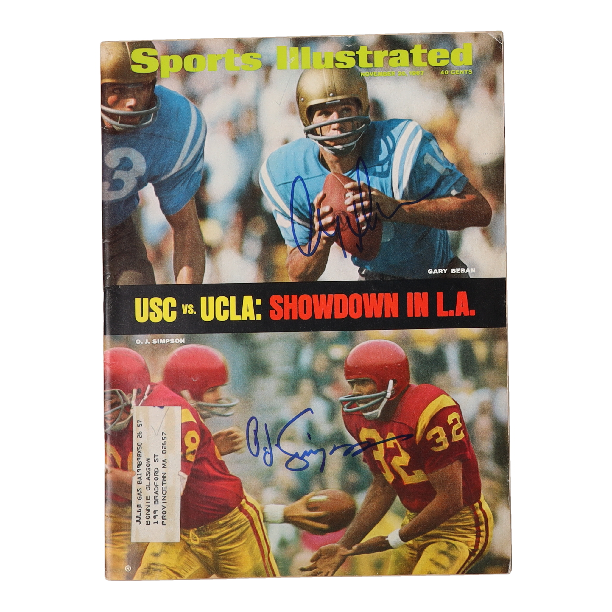 O.J. Simpson & Gary Beban Signed 1967 Sports Illustrated Magazine (JSA) at PristineAuction.com O.J. Simpson & Gary Beban Signed 1967 Sports Illustrated Magazine (JSA) at PristineAuction.com