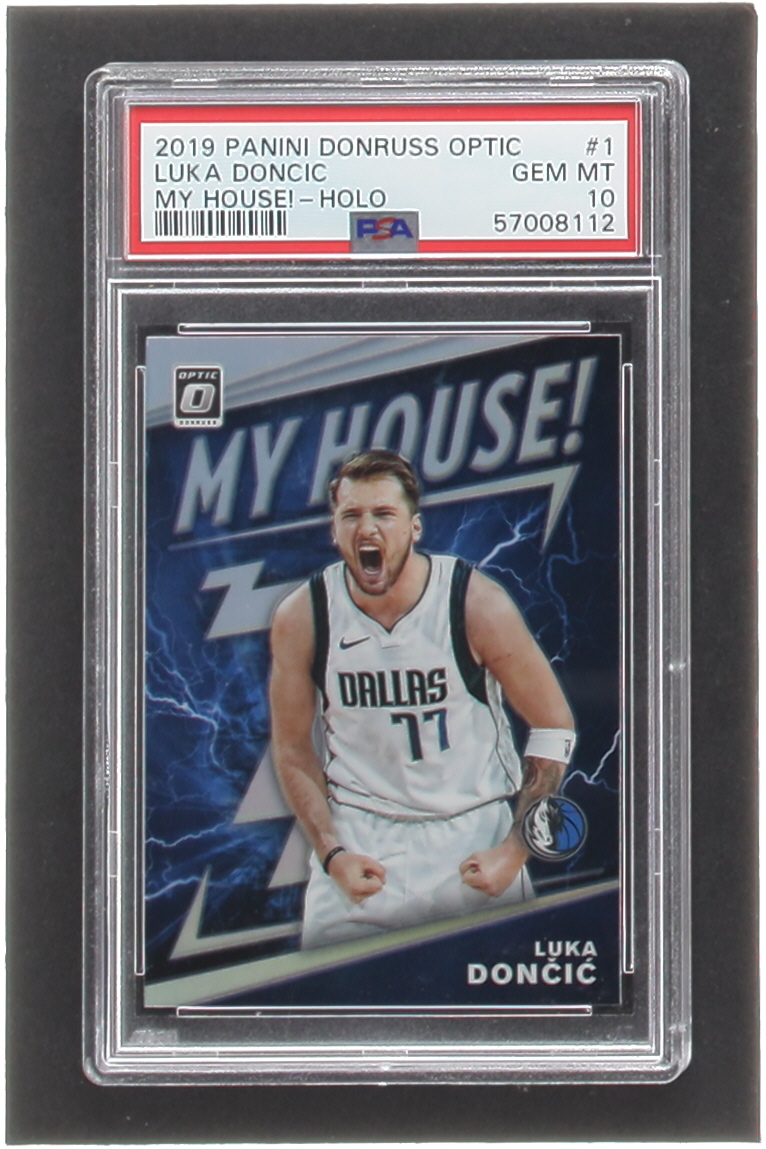 Luka Doncic 2019-20 Donruss Optic My House Holo #1 (PSA 10) at PristineAuction.com Luka Doncic 2019-20 Donruss Optic My House Holo #1 (PSA 10) at PristineAuction.com