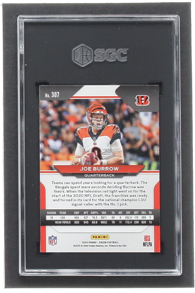 Joe Burrow 2020 Panini Prizm #307A RC (SGC 9.5) at PristineAuction.com Joe Burrow 2020 Panini Prizm #307A RC (SGC 9.5) at PristineAuction.com