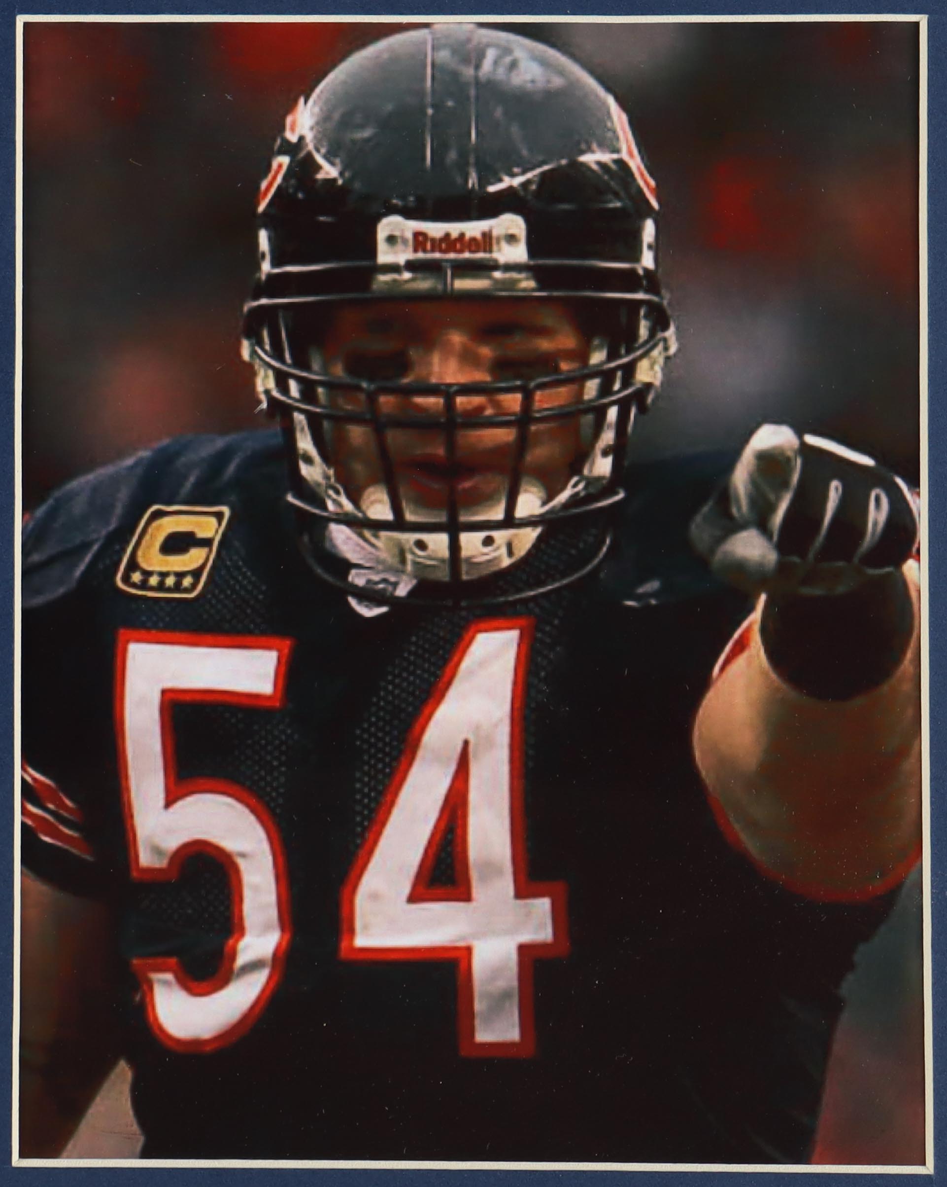 Brian Urlacher Signed Custom Framed Jersey Display Inscribed "HOF 18" (Beckett) at PristineAuction.com Brian Urlacher Signed Custom Framed Jersey Display Inscribed "HOF 18" (Beckett) at PristineAuction.com