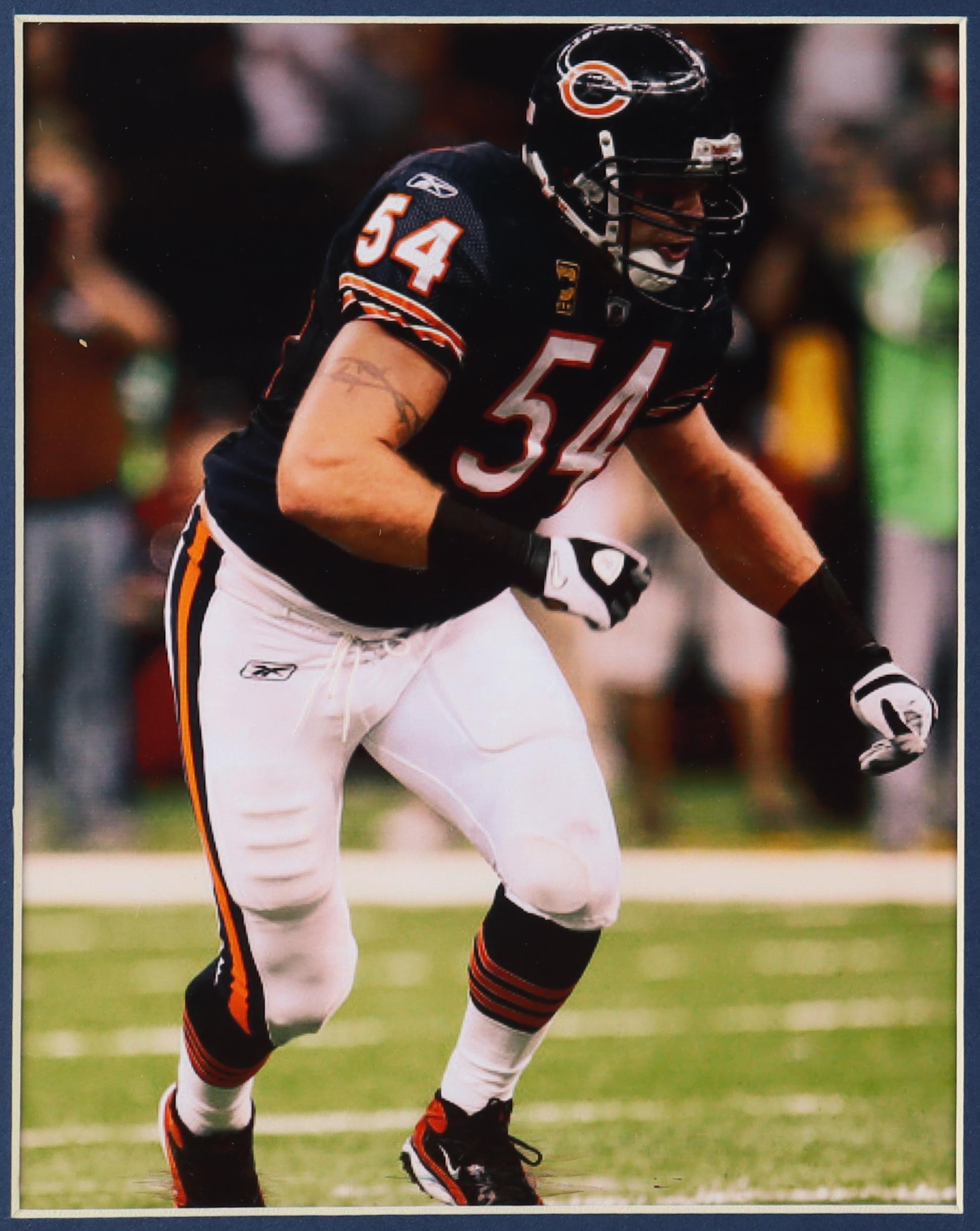 Brian Urlacher Signed Custom Framed Jersey Display Inscribed "HOF 18" (Beckett) at PristineAuction.com Brian Urlacher Signed Custom Framed Jersey Display Inscribed "HOF 18" (Beckett) at PristineAuction.com