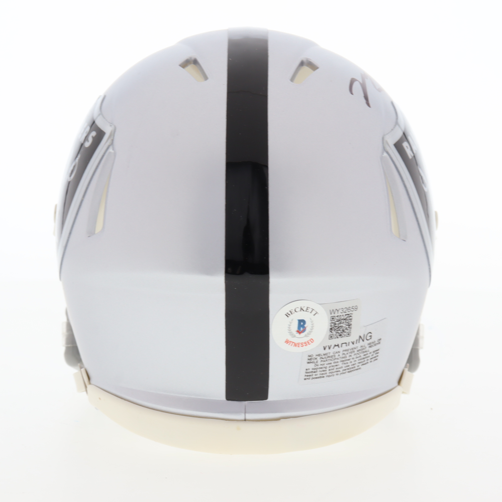 Maxx Crosby Signed Raiders Speed Mini Helmet (Beckett) at PristineAuction.com Maxx Crosby Signed Raiders Speed Mini Helmet (Beckett) at PristineAuction.com