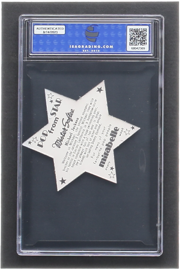 Michael Jackson 1974 Bassett Pop Stars Mister Softee Backs #12 (ISA 8.5) at PristineAuction.com Michael Jackson 1974 Bassett Pop Stars Mister Softee Backs #12 (ISA 8.5) at PristineAuction.com