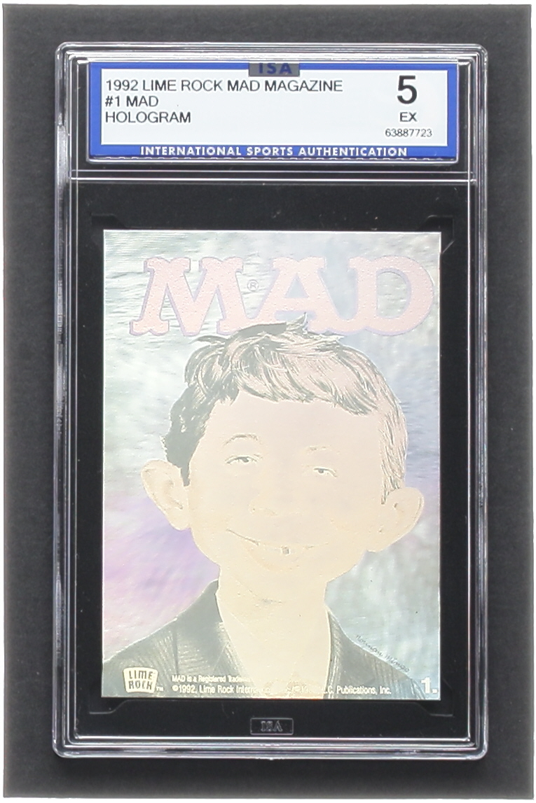 Alfred E. Neuman 1992 Lime Rock MAD Magazine Holograms #1 (ISA 5) at PristineAuction.com Alfred E. Neuman 1992 Lime Rock MAD Magazine Holograms #1 (ISA 5) at PristineAuction.com