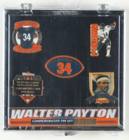 Walter Payton LE Bears "Sweetness" Commemorative Set of (5) Pins with Display Case at PristineAuction.com