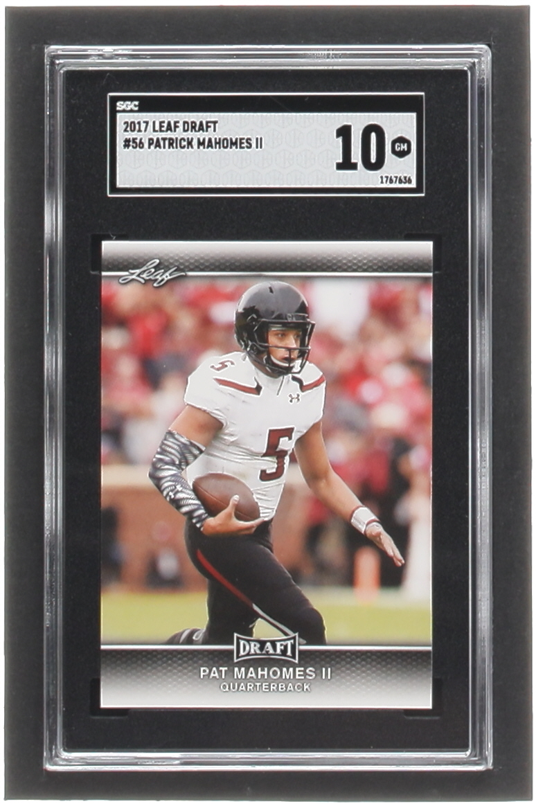 Patrick Mahomes II 2017 Leaf Draft #56 RC (SGC 10) at PristineAuction.com Patrick Mahomes II 2017 Leaf Draft #56 RC (SGC 10) at PristineAuction.com