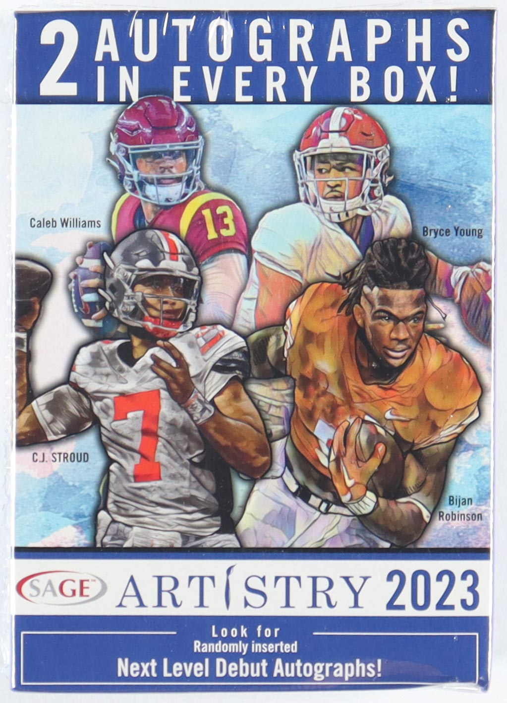 2023 Sage Artistry Football Blaster Box with (6) Packs at PristineAuction.com 2023 Sage Artistry Football Blaster Box with (6) Packs at PristineAuction.com