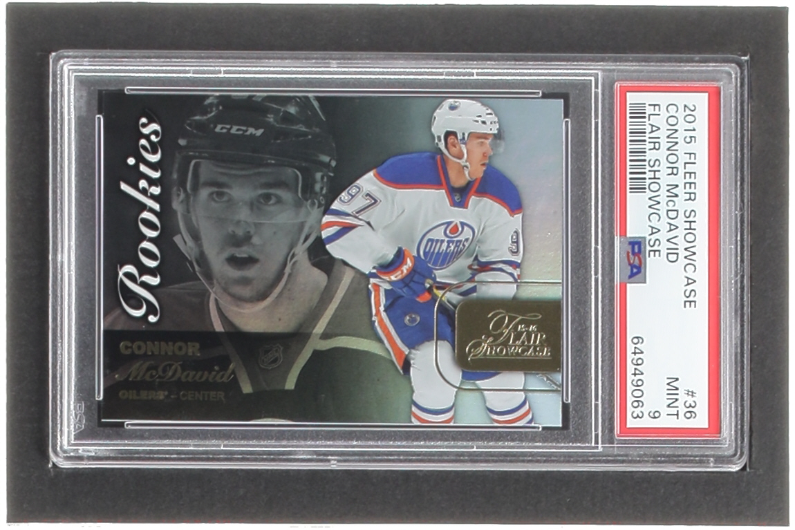Connor McDavid 2015-16 Fleer Showcase Flair #36 R0 RC (PSA 9) at PristineAuction.com Connor McDavid 2015-16 Fleer Showcase Flair #36 R0 RC (PSA 9) at PristineAuction.com