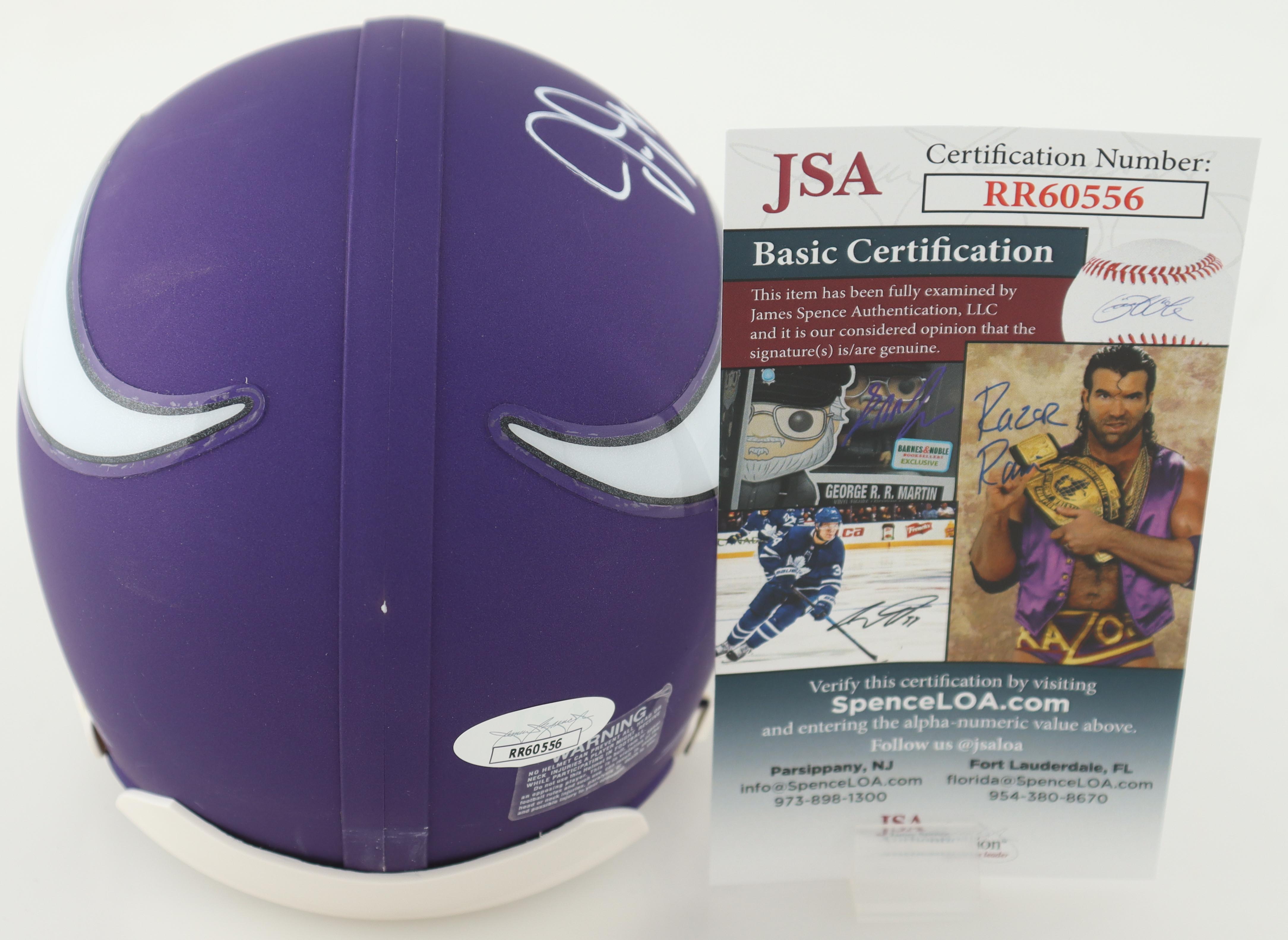 Justin Jefferson Signed Vikings Mini Helmet (JSA) at PristineAuction.com Justin Jefferson Signed Vikings Mini Helmet (JSA) at PristineAuction.com
