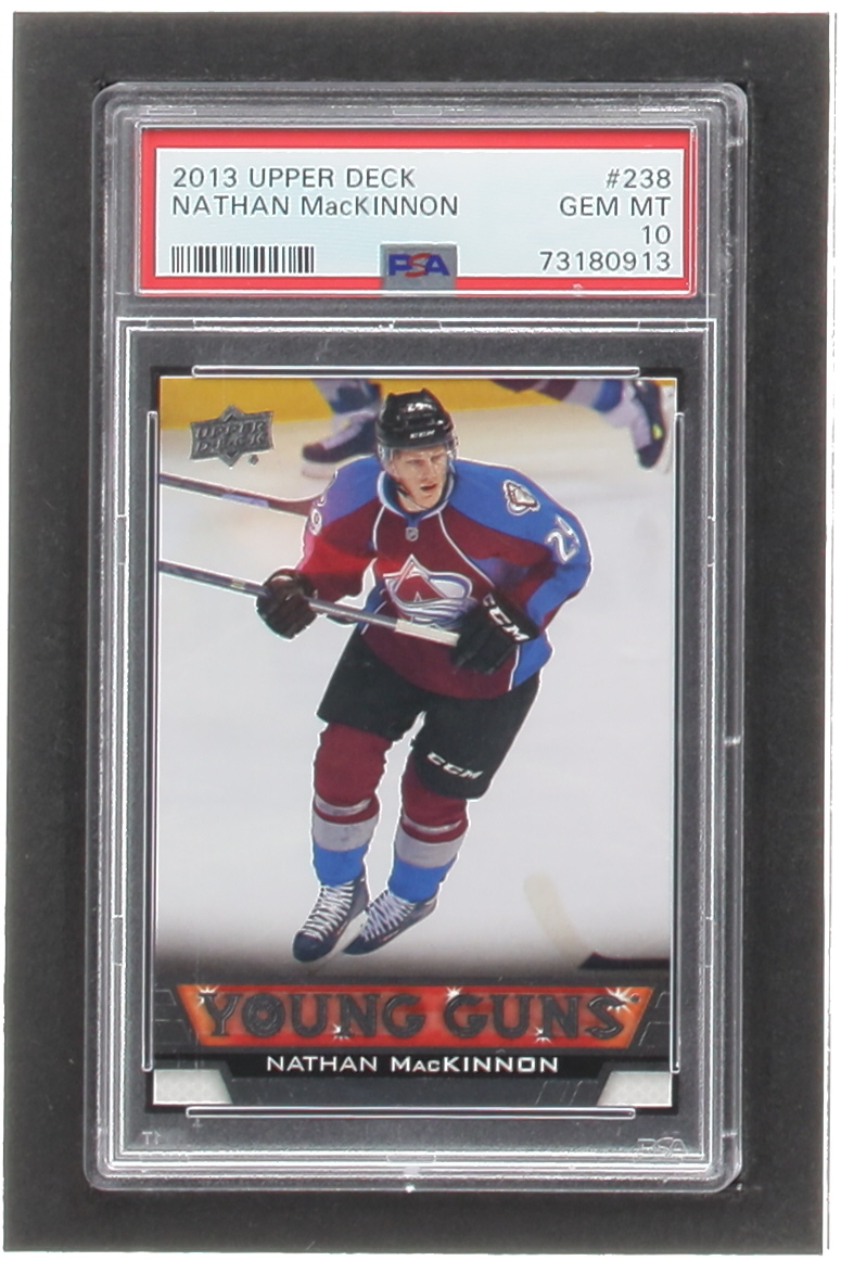 Nathan MacKinnon 2013-14 Upper Deck #238 YG RC (PSA 10) at PristineAuction.com Nathan MacKinnon 2013-14 Upper Deck #238 YG RC (PSA 10) at PristineAuction.com