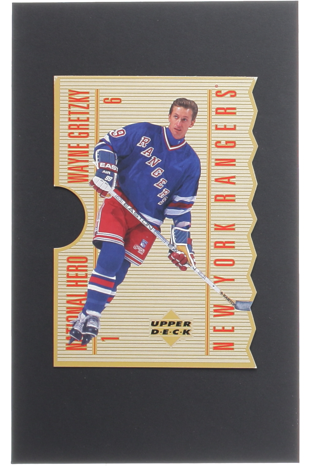 Wayne Gretzky 1996 Upper Deck National Hero Jumbo #NH1 #0099/5,000 at PristineAuction.com Wayne Gretzky 1996 Upper Deck National Hero Jumbo #NH1 #0099/5,000 at PristineAuction.com