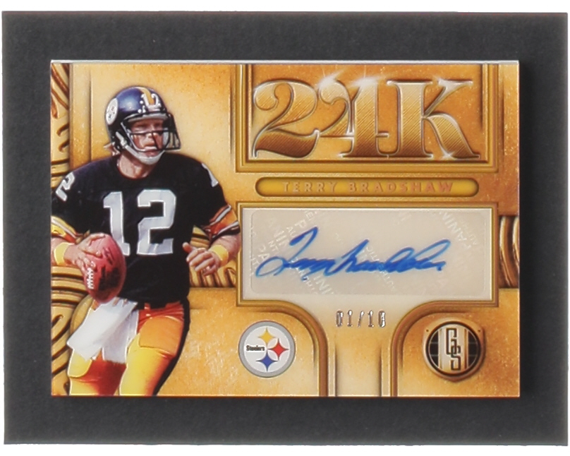 Terry Bradshaw 2022 Panini Gold Standard 24K Autographs #4 #01/10 at PristineAuction.com Terry Bradshaw 2022 Panini Gold Standard 24K Autographs #4 #01/10 at PristineAuction.com
