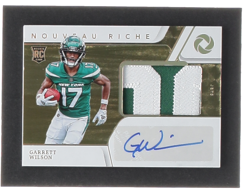 Garrett Wilson 2022 Panini Gold Standard Nouveau Riche Patch Autographs #11 #41/79 RC at PristineAuction.com Garrett Wilson 2022 Panini Gold Standard Nouveau Riche Patch Autographs #11 #41/79 RC at PristineAuction.com