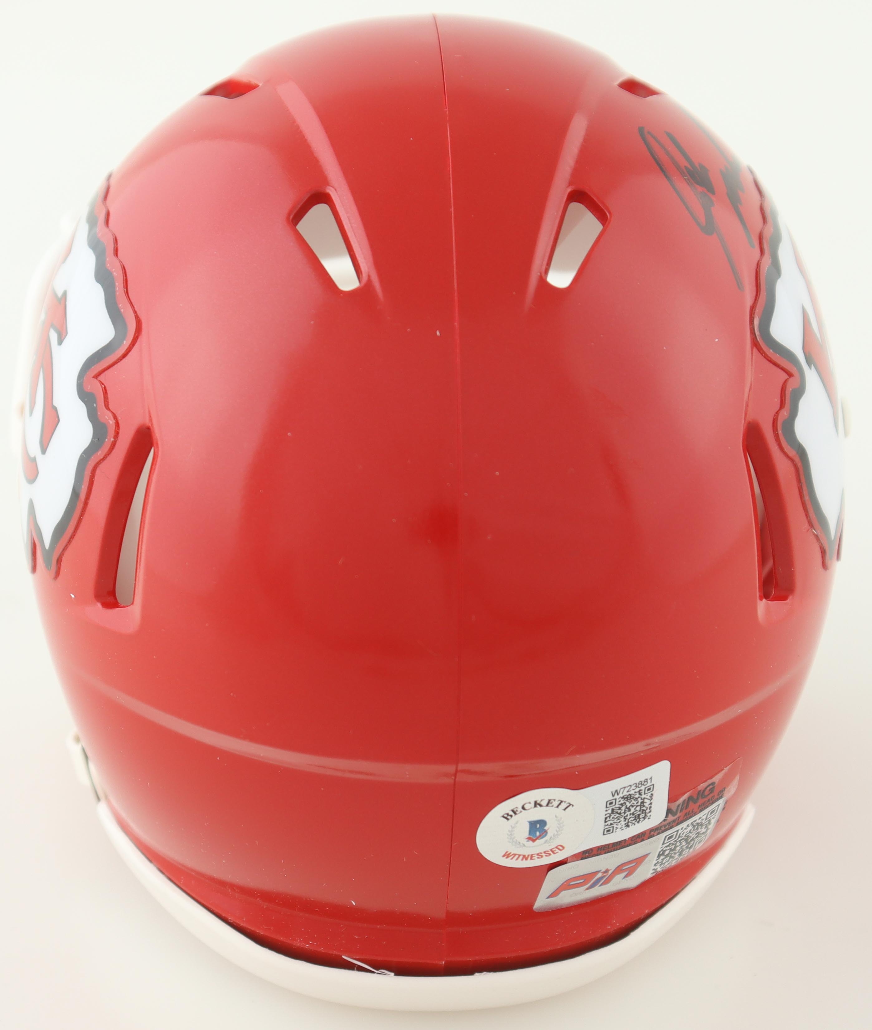 Isiah Pacheco Signed Chiefs Speed Mini Helmet (Beckett & PIA) at PristineAuction.com Isiah Pacheco Signed Chiefs Speed Mini Helmet (Beckett & PIA) at PristineAuction.com