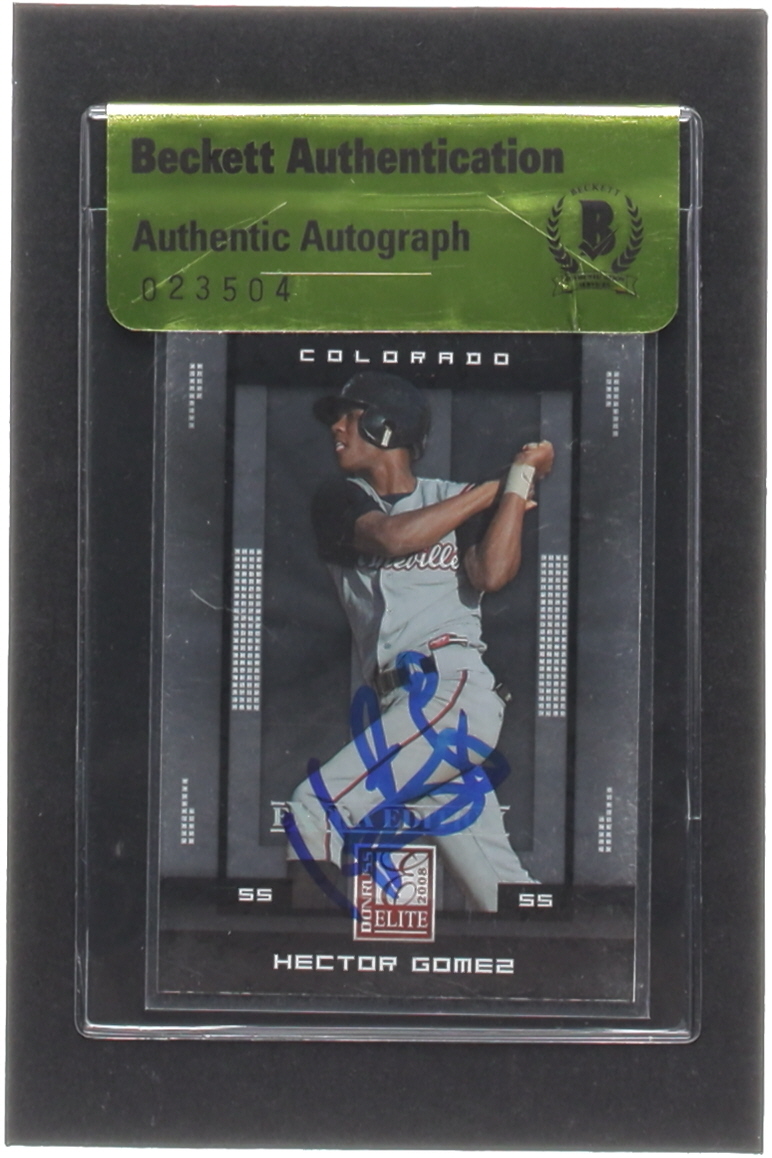 Hector Gomez Signed 2008 Donruss Elite Extra Edition #40 (Beckett) at PristineAuction.com Hector Gomez Signed 2008 Donruss Elite Extra Edition #40 (Beckett) at PristineAuction.com