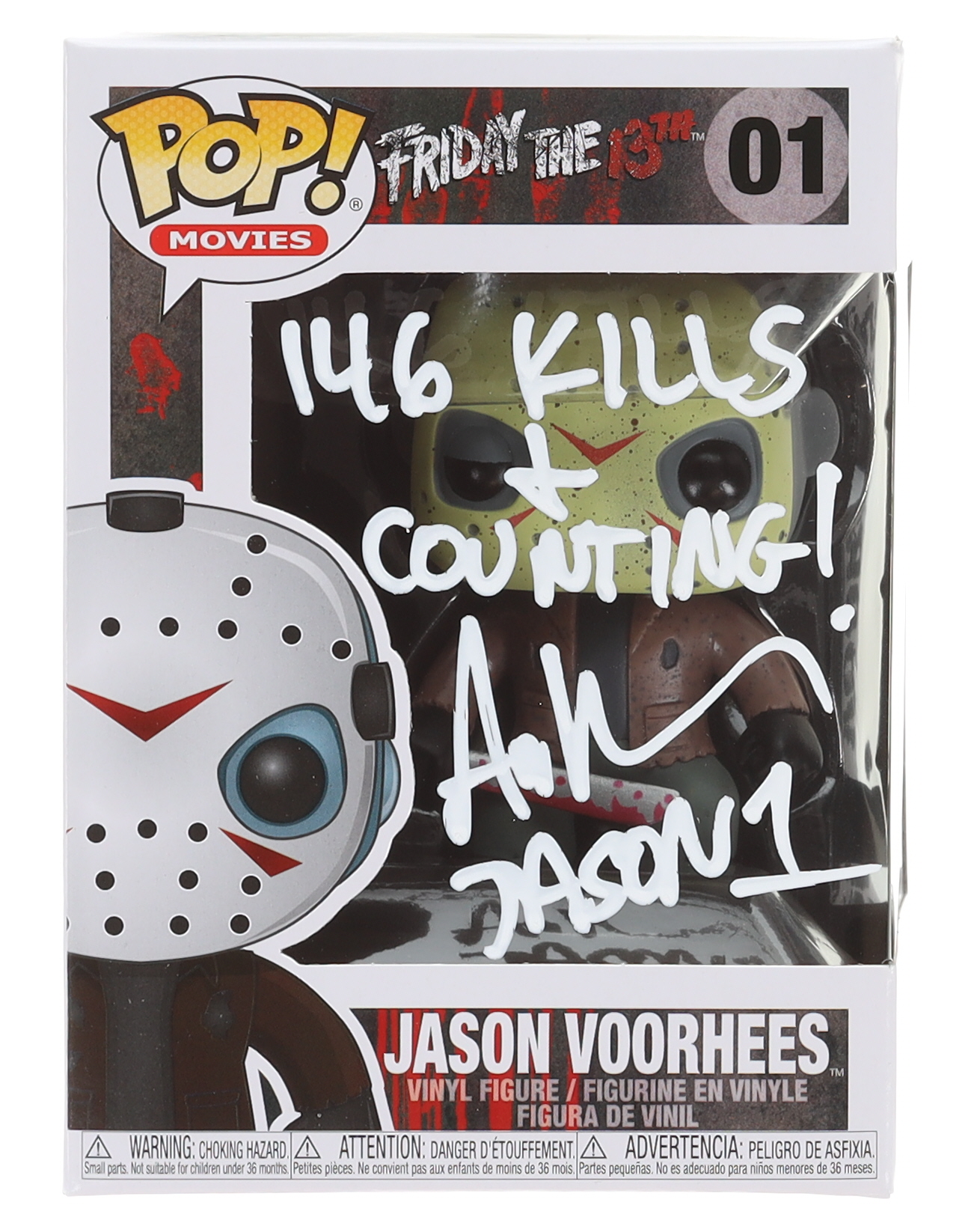 Ari Lehman Signed "Friday the 13th" #01 Jason Voorhees Funko Pop! Vinyl Figure Inscribed "146 Kills + Counting!" & "Jason 1" (Beckett) at PristineAuction.com Ari Lehman Signed "Friday the 13th" #01 Jason Voorhees Funko Pop! Vinyl Figure Inscribed "146 Kills + Counting!" & "Jason 1" (Beckett) at PristineAuction.com