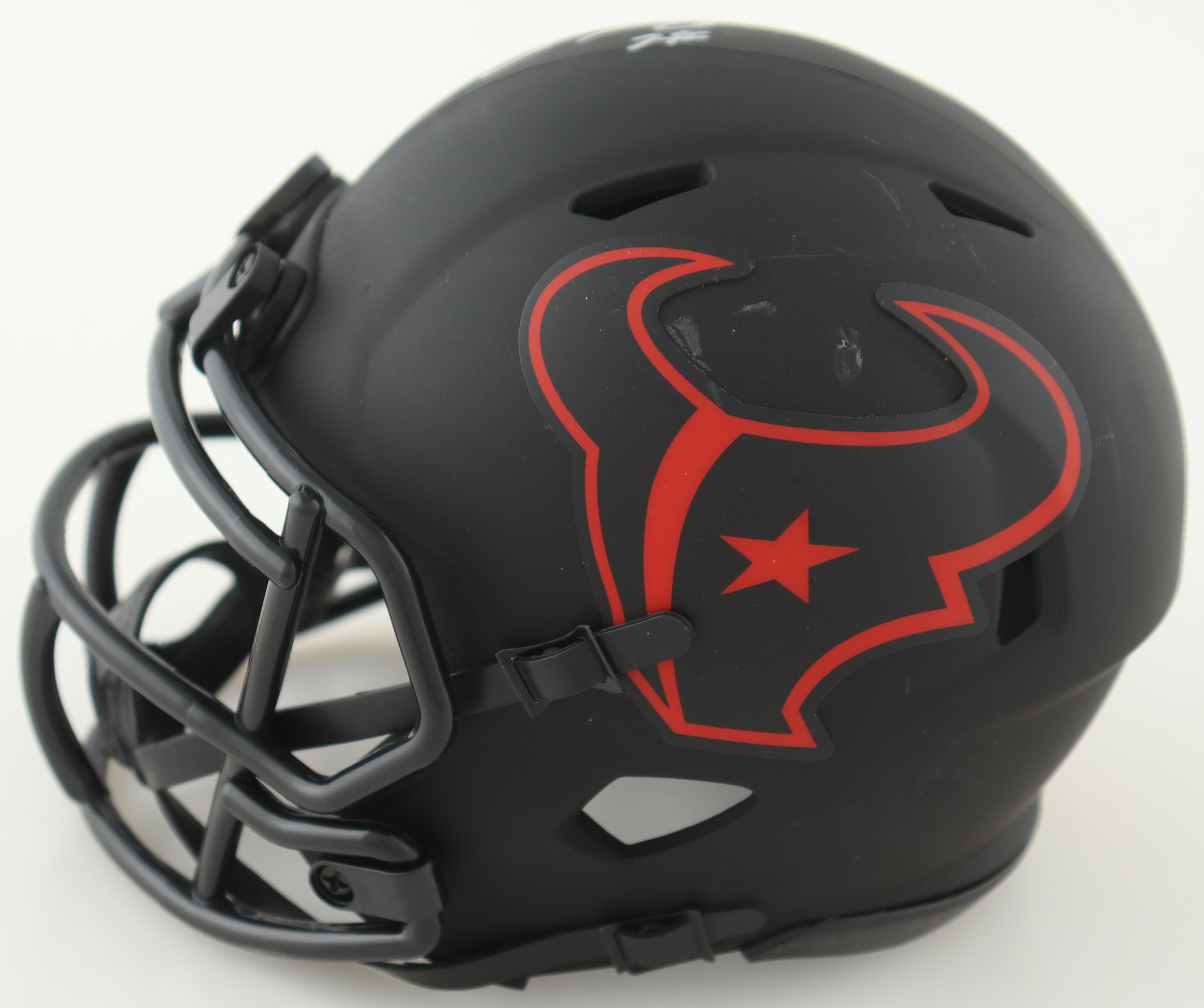Denzel Perryman Signed Texans Eclipse Alternate Speed Mini Helmet (PIA) at PristineAuction.com Denzel Perryman Signed Texans Eclipse Alternate Speed Mini Helmet (PIA) at PristineAuction.com
