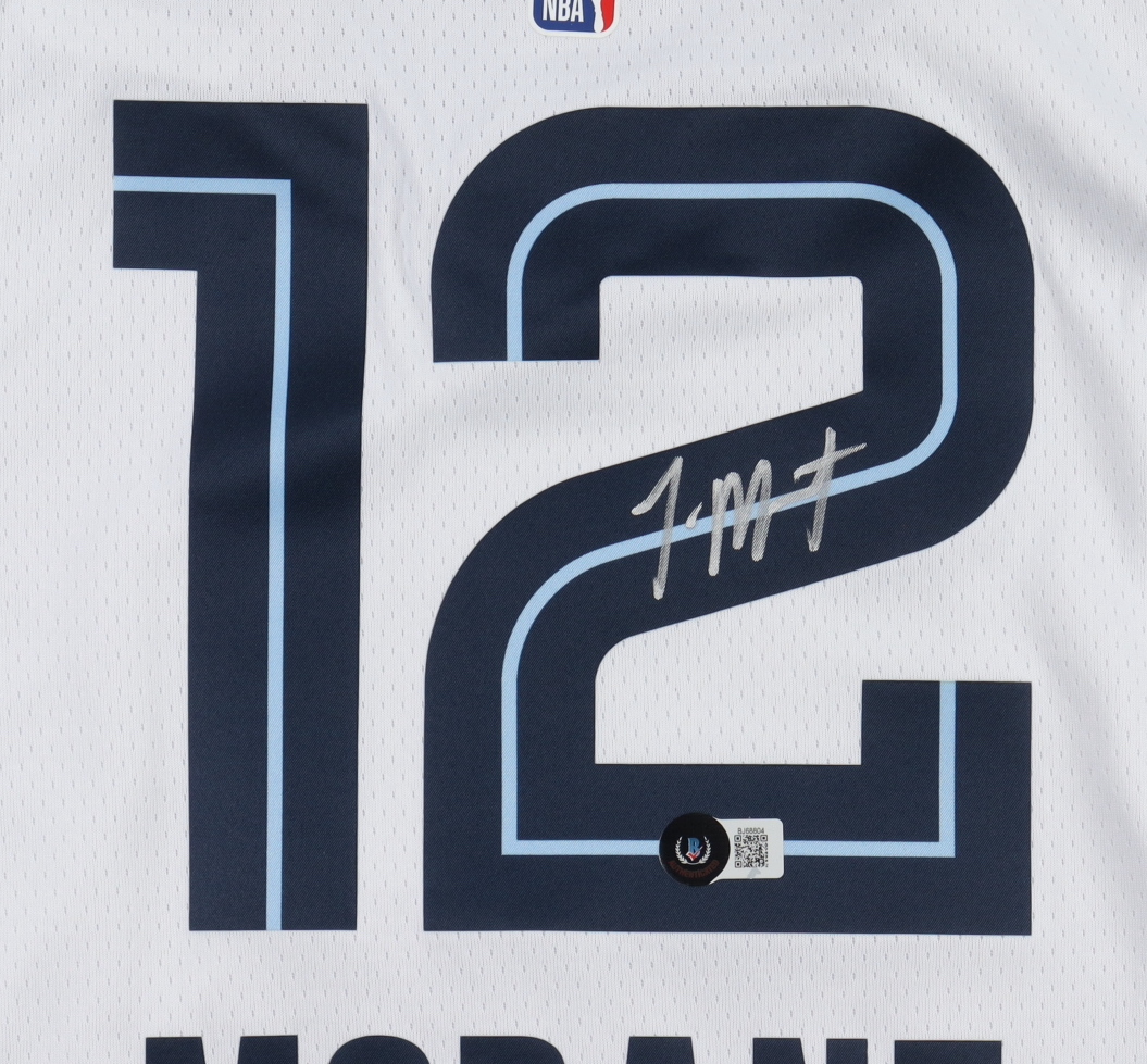 Ja Morant Signed Grizzlies Jersey (Beckett) at PristineAuction.com Ja Morant Signed Grizzlies Jersey (Beckett) at PristineAuction.com