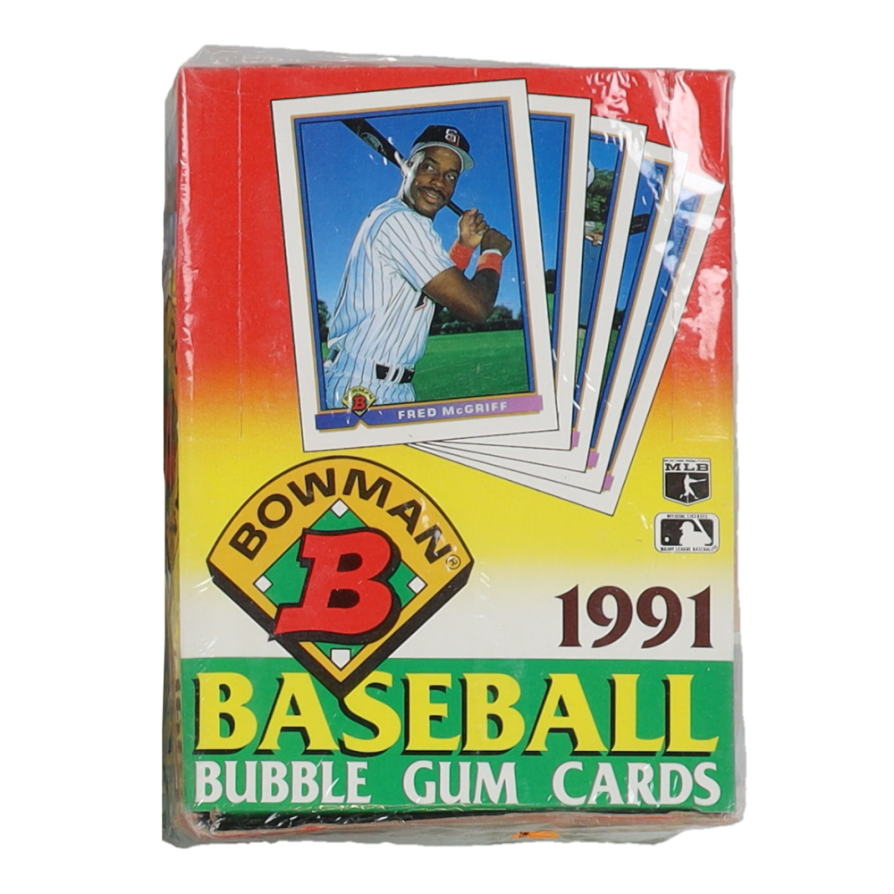 1991 Bowman Baseball Card Box with (36) Packs Pristine Auction