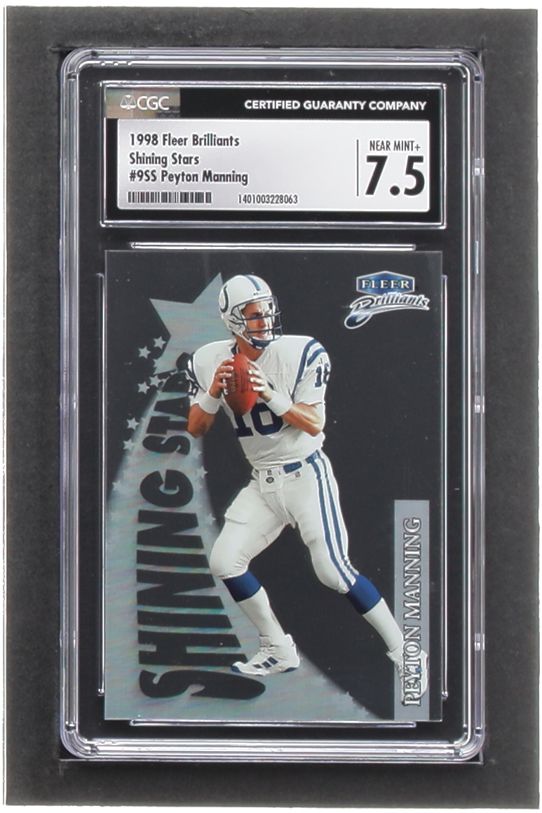 Peyton Manning 1998 Fleer Brilliants Shining Stars #9 RC (CGC 7.5) at PristineAuction.com Peyton Manning 1998 Fleer Brilliants Shining Stars #9 RC (CGC 7.5) at PristineAuction.com