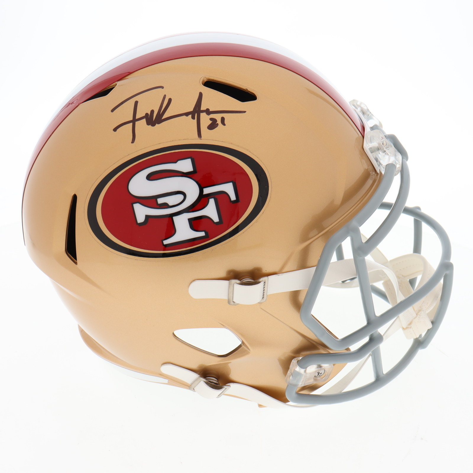 Frank Gore Signed 49ers Full-Size Speed Helmet (Beckett) at PristineAuction.com Frank Gore Signed 49ers Full-Size Speed Helmet (Beckett) at PristineAuction.com