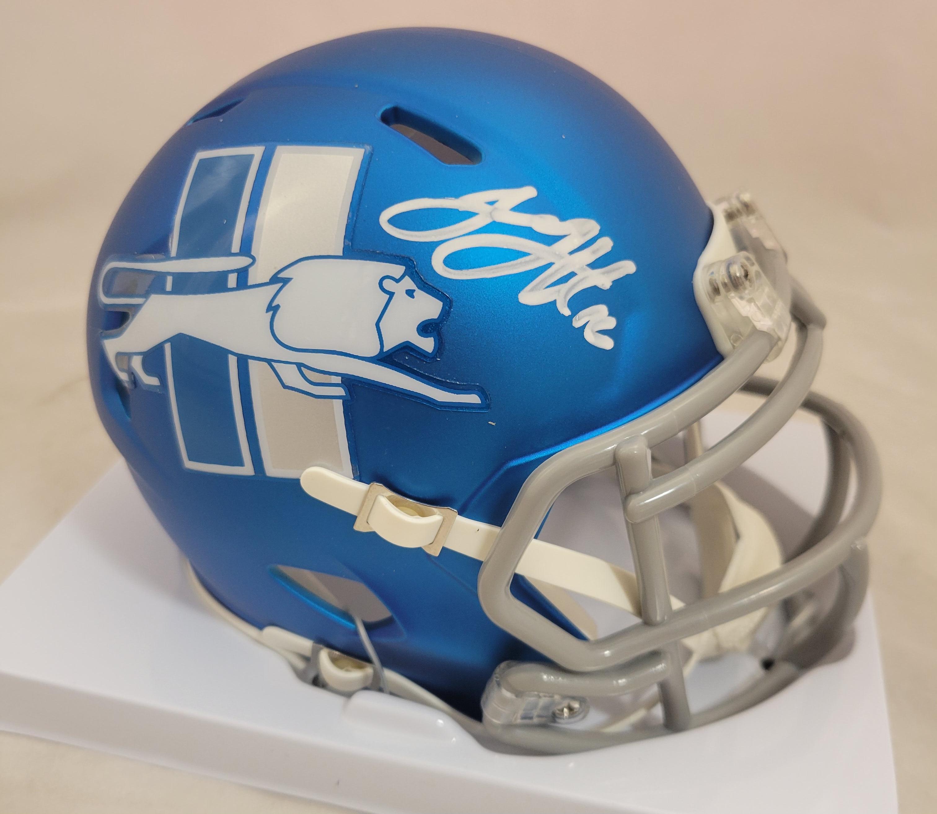 Jared Goff Signed Lions Throwback Alternate Speed Mini Helmet (Fanatics) at PristineAuction.com Jared Goff Signed Lions Throwback Alternate Speed Mini Helmet (Fanatics) at PristineAuction.com