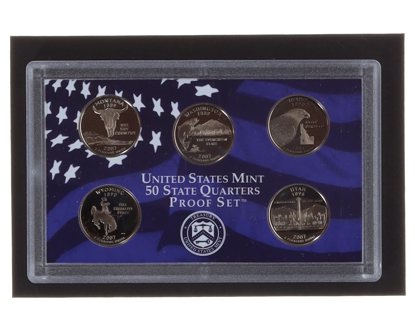 2007-S United States 50 State Quarters Mint Silver Set with (14) Coins & Original Packaging at PristineAuction.com 2007-S United States 50 State Quarters Mint Silver Set with (14) Coins & Original Packaging at PristineAuction.com