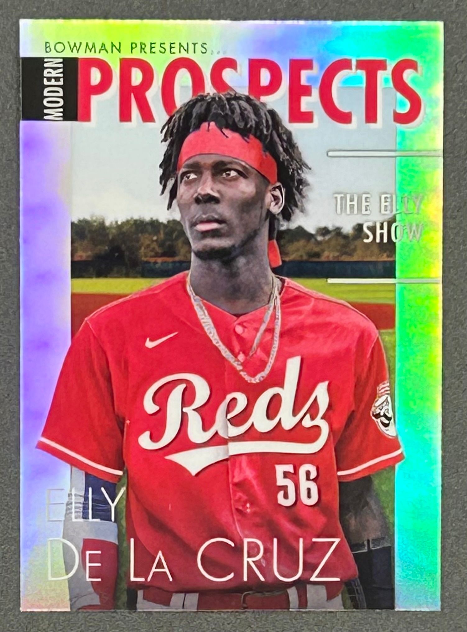 Elly De La Cruz 2023 Bowman Chrome Modern Prospect #MP9 RC at PristineAuction.com Elly De La Cruz 2023 Bowman Chrome Modern Prospect #MP9 RC at PristineAuction.com