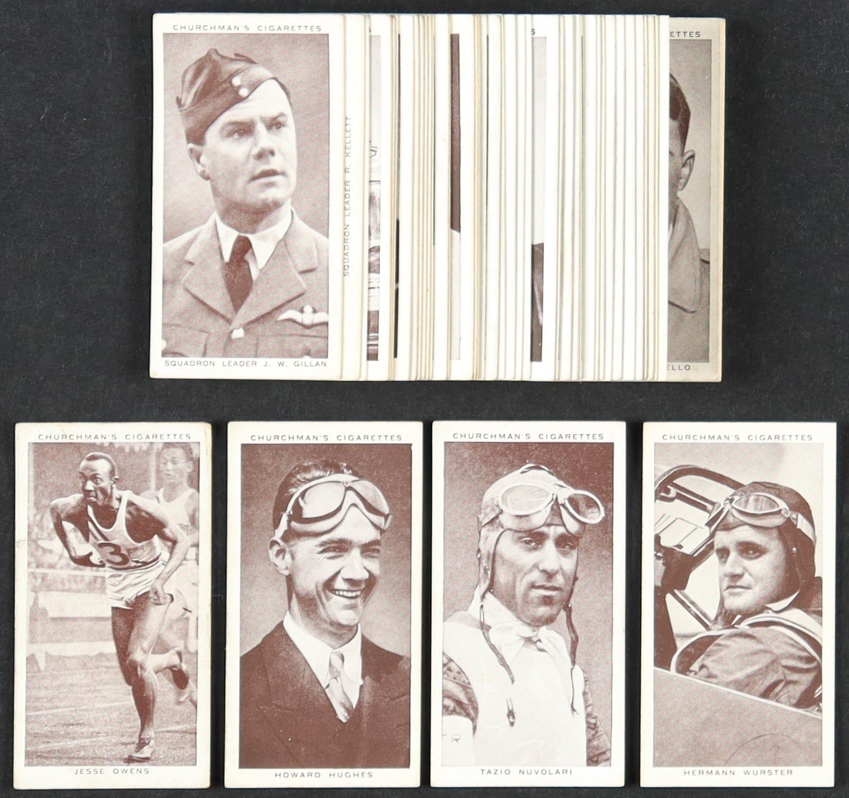 1939 Churchman's Kings of Speed Complete Set of (50) Cards with Jesse Owens #45, Howard Hughes #6, Tazio Nuvolari #21 at PristineAuction.com 1939 Churchman's Kings of Speed Complete Set of (50) Cards with Jesse Owens #45, Howard Hughes #6, Tazio Nuvolari #21 at PristineAuction.com