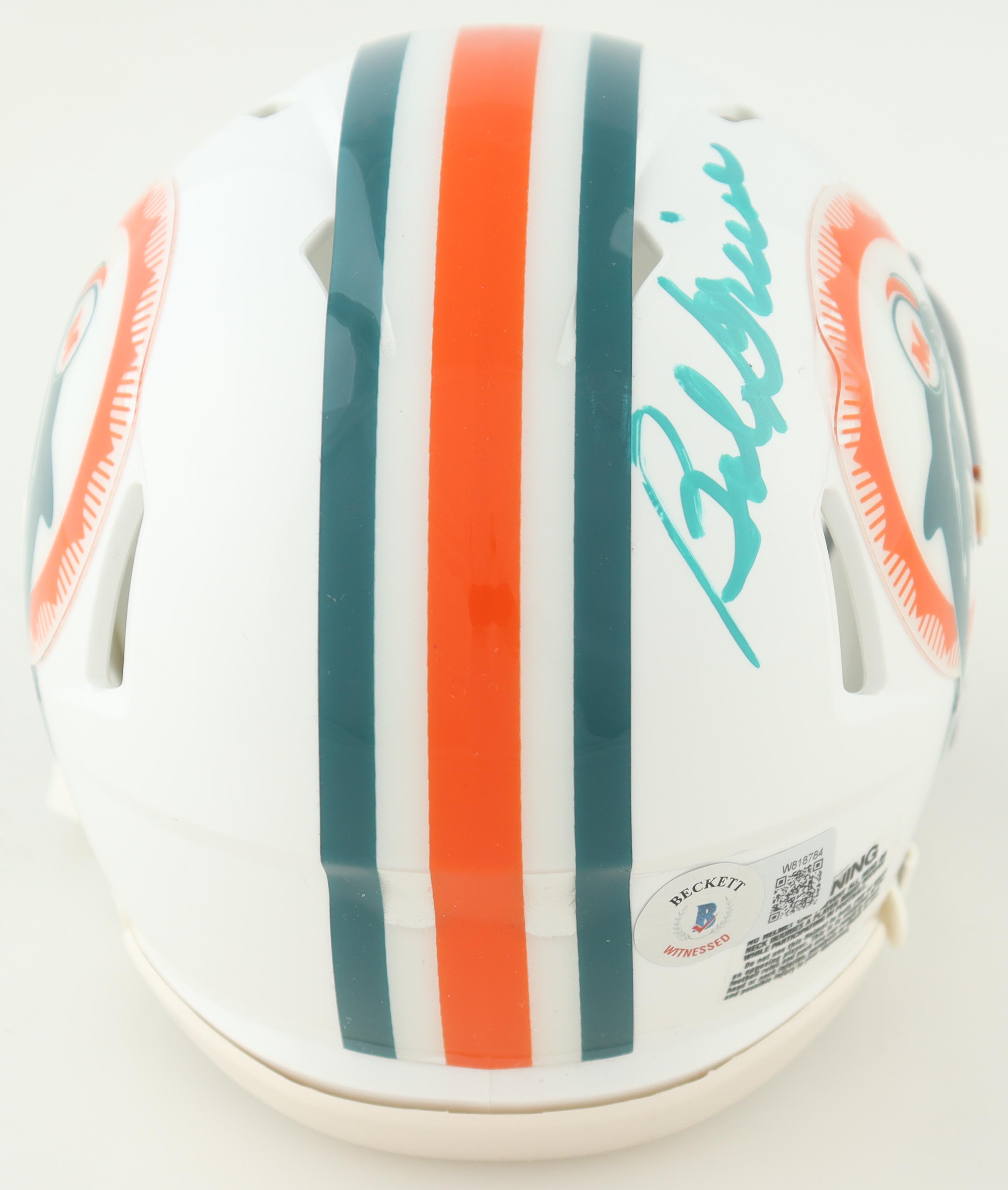 Bob Griese Signed Dolphins Speed Mini Helmet Inscribed "72/17-0" (Beckett) at PristineAuction.com Bob Griese Signed Dolphins Speed Mini Helmet Inscribed "72/17-0" (Beckett) at PristineAuction.com