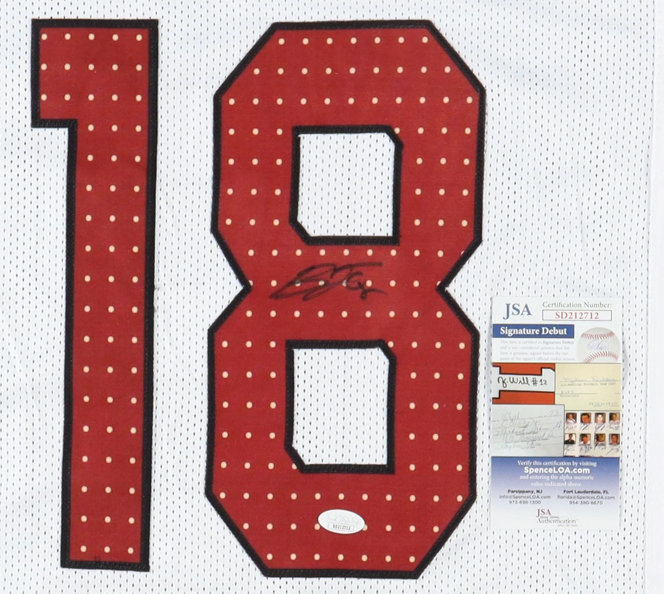 BJ Ojulari Signed Jersey (JSA) at PristineAuction.com BJ Ojulari Signed Jersey (JSA) at PristineAuction.com