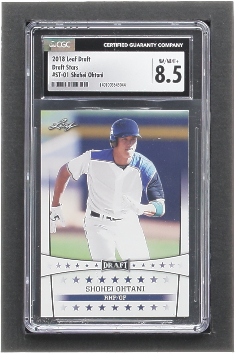 Shohei Ohtani 2018 Leaf Ohtani Draft Stars #ST01 (CGC 8.5) at PristineAuction.com Shohei Ohtani 2018 Leaf Ohtani Draft Stars #ST01 (CGC 8.5) at PristineAuction.com
