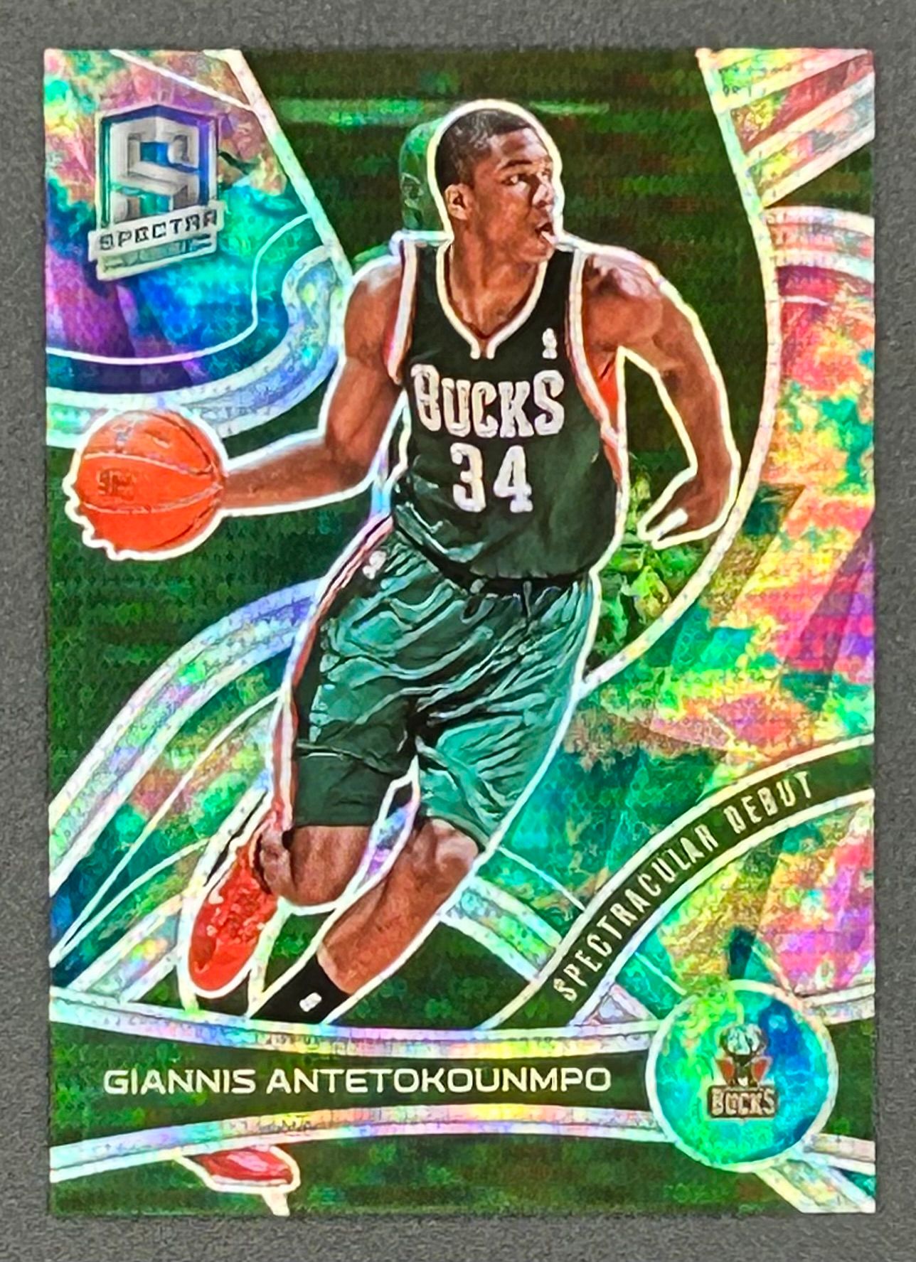 Giannis Antetokounmpo 2021-22 Panini Spectra Celestial #159 #22/99 SD at PristineAuction.com Giannis Antetokounmpo 2021-22 Panini Spectra Celestial #159 #22/99 SD at PristineAuction.com