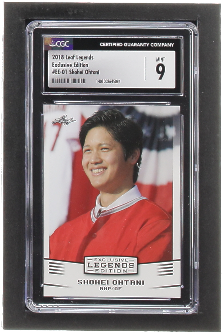 Shohei Ohtani 2018 Leaf Ohtani Legends Exclusive Edition #EE01 RC (CGC 9) at PristineAuction.com Shohei Ohtani 2018 Leaf Ohtani Legends Exclusive Edition #EE01 RC (CGC 9) at PristineAuction.com