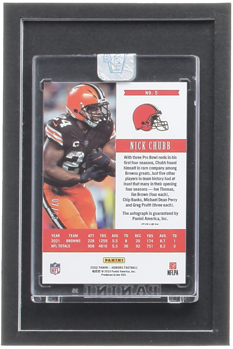Nick Chubb 2022 Panini Honors Signatures Purple #5 #07/10 at PristineAuction.com Nick Chubb 2022 Panini Honors Signatures Purple #5 #07/10 at PristineAuction.com