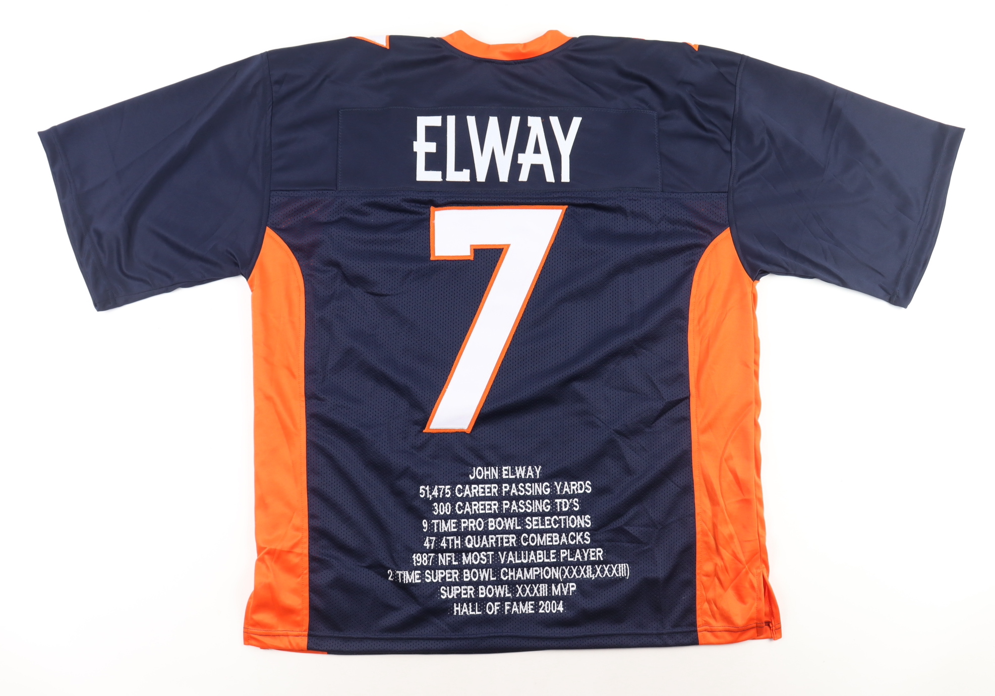 John Elway Career Highlights Jersey at PristineAuction.com John Elway Career Highlights Jersey at PristineAuction.com