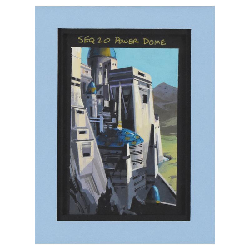 Marvel Avengers: Earth's Mightiest Heroes "Seq 20 Power Dome" 10x12 Custom Framed Original Story Board Production Painting at PristineAuction.com Marvel Avengers: Earth's Mightiest Heroes "Seq 20 Power Dome" 10x12 Custom Framed Original Story Board Production Painting at PristineAuction.com