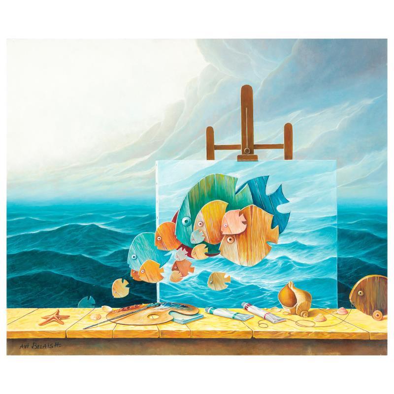 "Untitled" 40x48 Original Acrylic Painting on Canvas by Avi Belaish (Artova) at PristineAuction.com "Untitled" 40x48 Original Acrylic Painting on Canvas by Avi Belaish (Artova) at PristineAuction.com