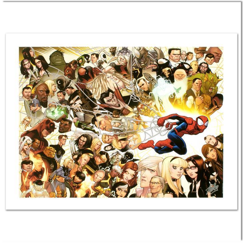 Stan Lee Signed Marvel "Ultimate Spider-Man #150" LE Numbered 27x18 Giclee on Canvas (PA) at PristineAuction.com Stan Lee Signed Marvel "Ultimate Spider-Man #150" LE Numbered 27x18 Giclee on Canvas (PA) at PristineAuction.com