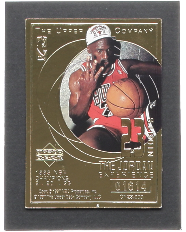 Michael Jordan 1997 Upper Deck 23 Nights Jordan Experience 22Kt Gold Card at PristineAuction.com Michael Jordan 1997 Upper Deck 23 Nights Jordan Experience 22Kt Gold Card at PristineAuction.com