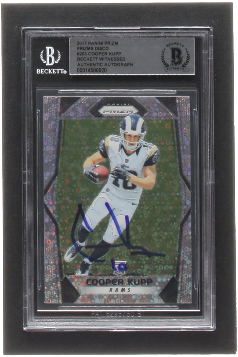 Cooper Kupp Signed 2017 Panini Prizm Prizms Disco #203 RC (BGS) at PristineAuction.com Cooper Kupp Signed 2017 Panini Prizm Prizms Disco #203 RC (BGS) at PristineAuction.com