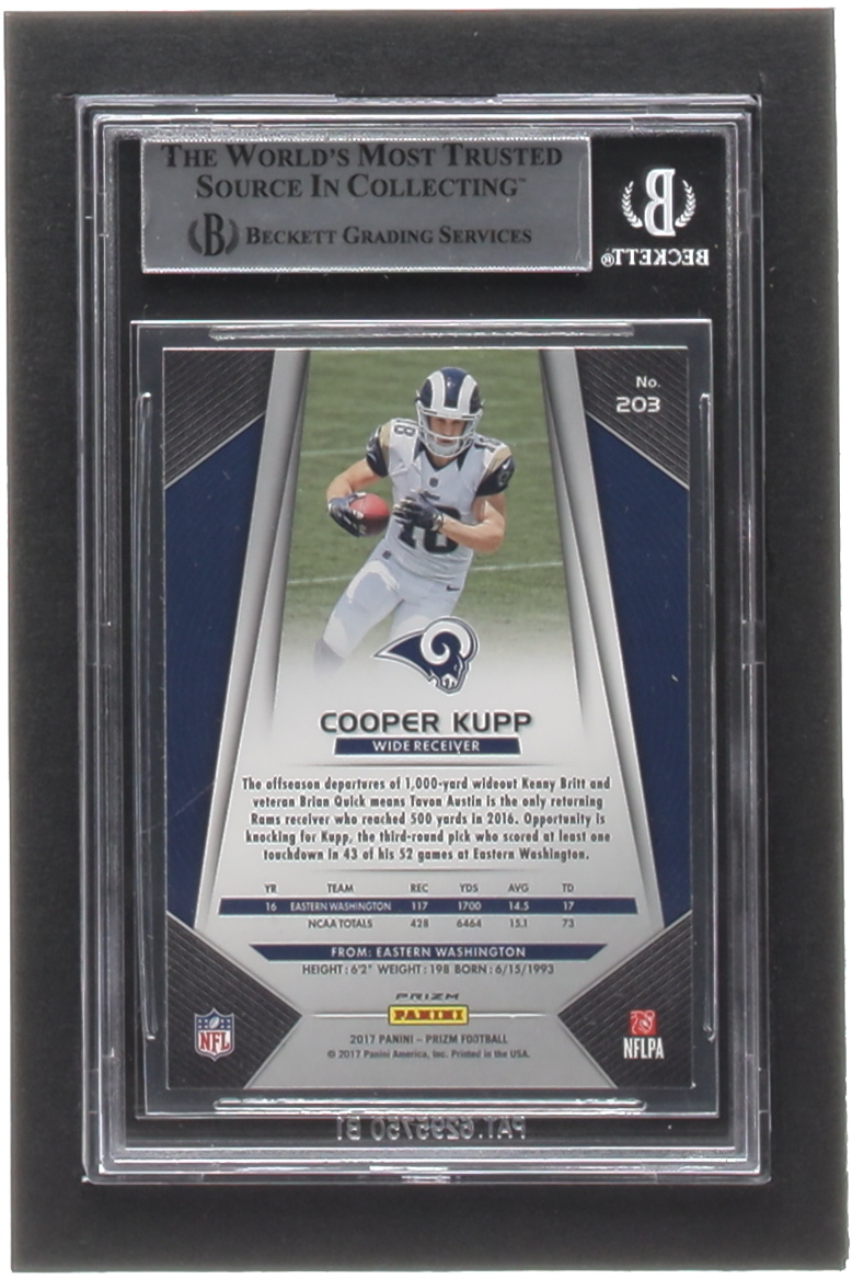 Cooper Kupp Signed 2017 Panini Prizm Prizms Disco #203 RC (BGS) at PristineAuction.com Cooper Kupp Signed 2017 Panini Prizm Prizms Disco #203 RC (BGS) at PristineAuction.com