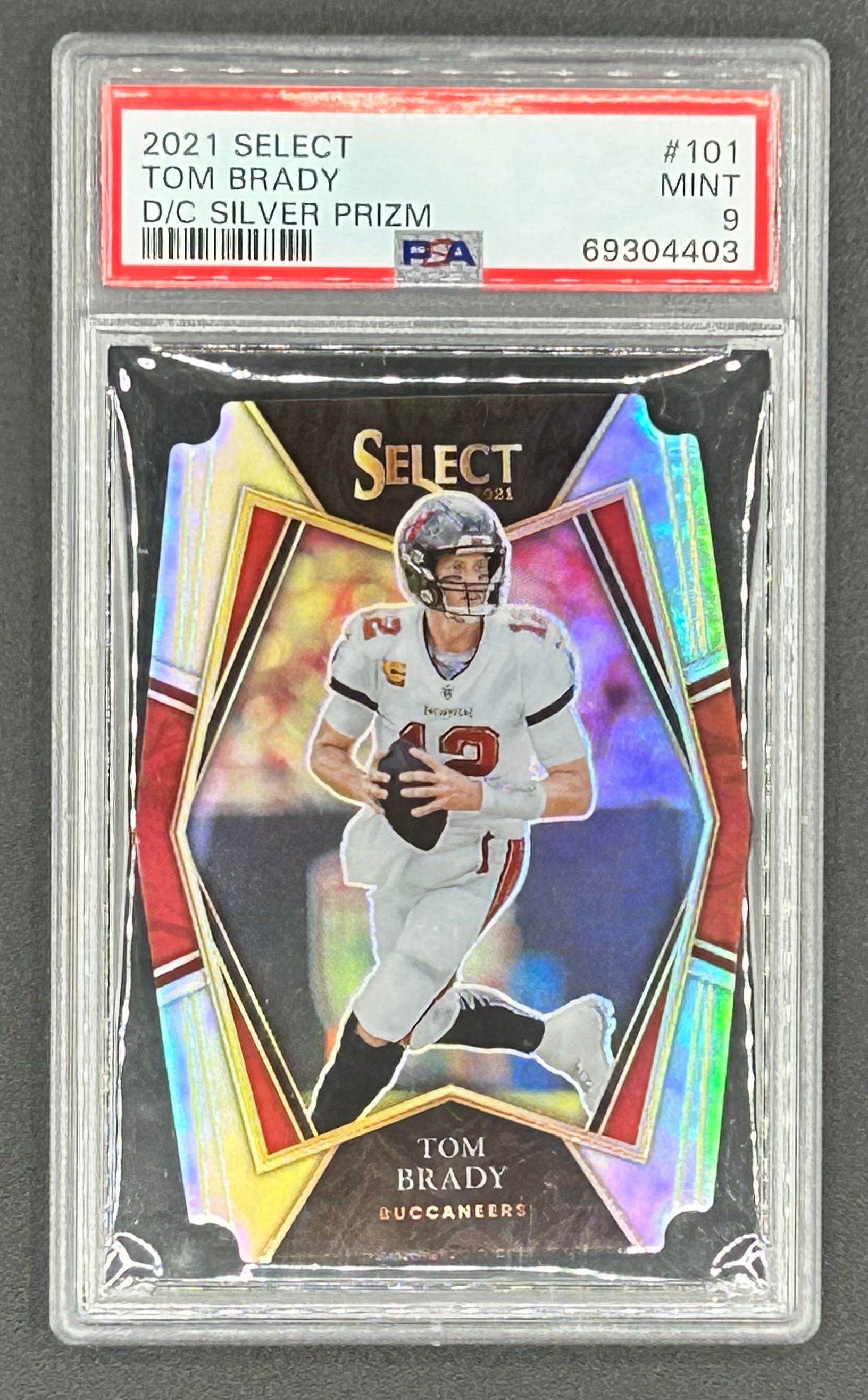 Tom Brady 2021 Select Prizm Silver Die Cut #101 (PSA 9) at PristineAuction.com Tom Brady 2021 Select Prizm Silver Die Cut #101 (PSA 9) at PristineAuction.com