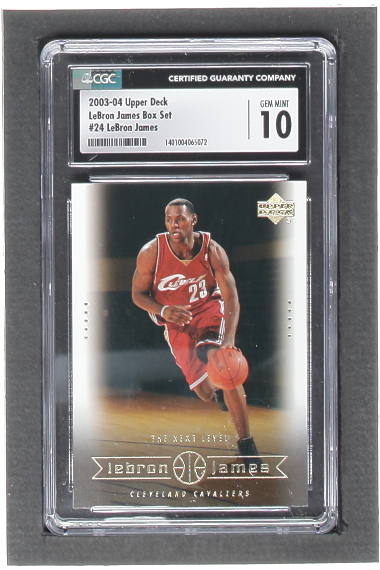 LeBron James 2003 Upper Deck LeBron James Box Set #24 RC / The Next Level (CGC 10) at PristineAuction.com LeBron James 2003 Upper Deck LeBron James Box Set #24 RC / The Next Level (CGC 10) at PristineAuction.com
