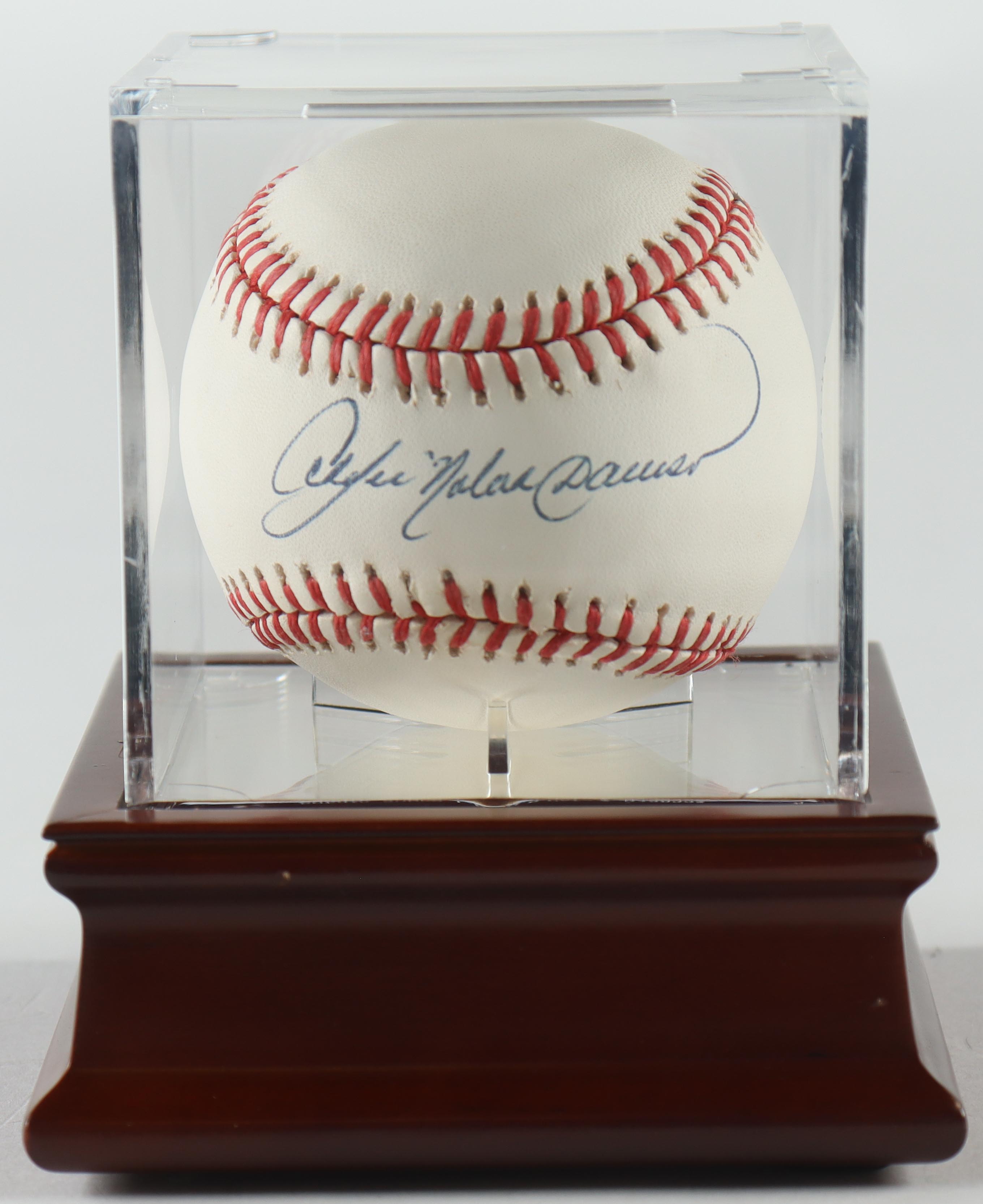 Andre Dawson Signed ONL Baseball with Glass & Wood Display Case (PSA) at PristineAuction.com Andre Dawson Signed ONL Baseball with Glass & Wood Display Case (PSA) at PristineAuction.com
